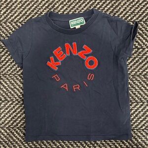 Kenzo Kids Dark Blue Tee with Red Logo